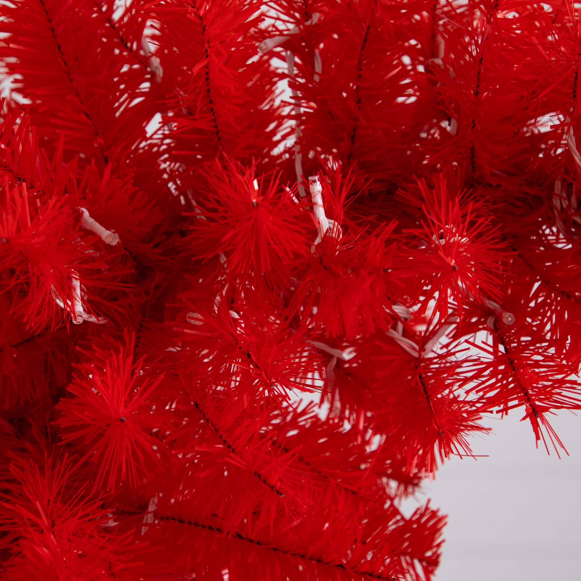 5ft. Pre-Lit Red Santa’s Hat Artificial Christmas Tree, Clear LED Lights